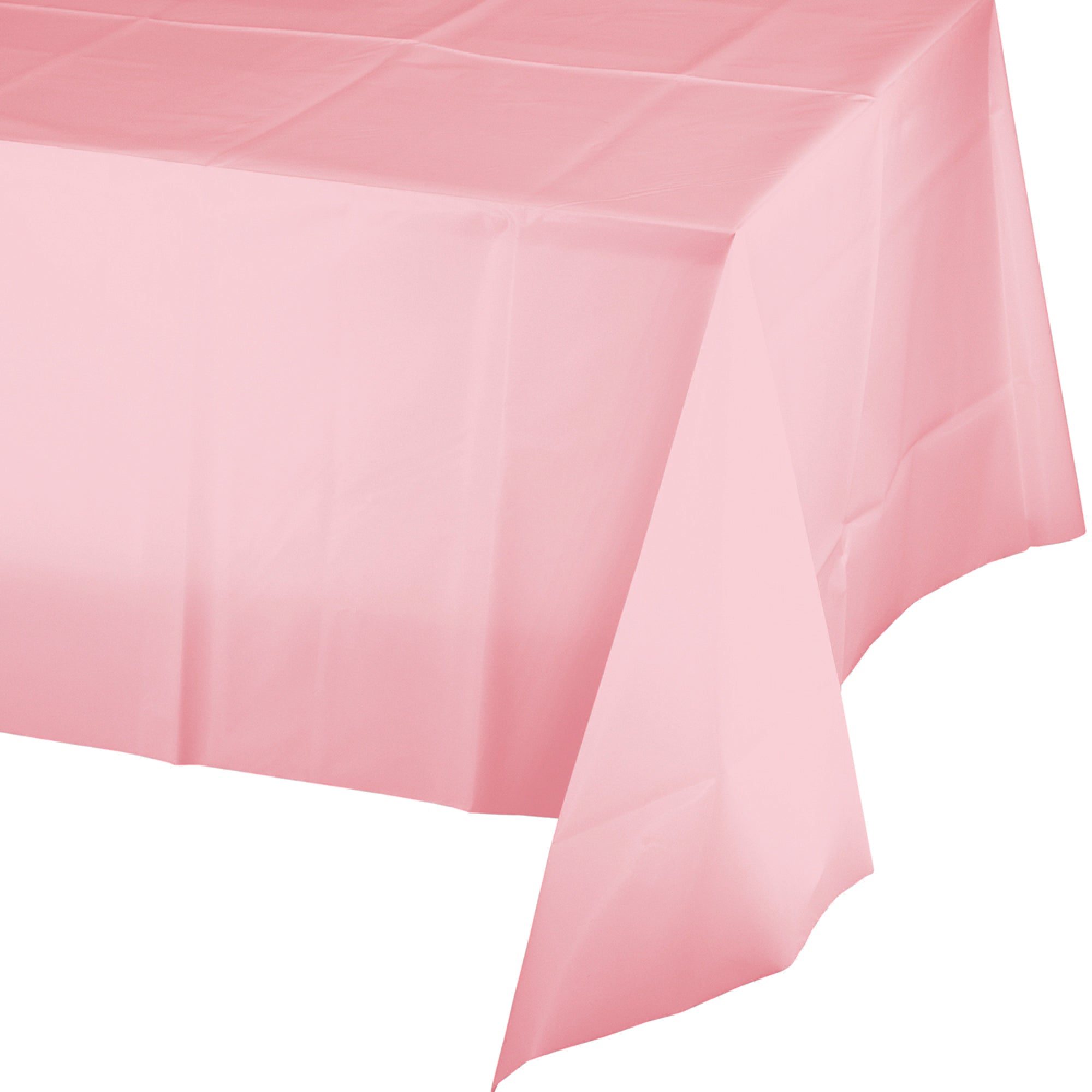 Light Pink Plastic Table Cover