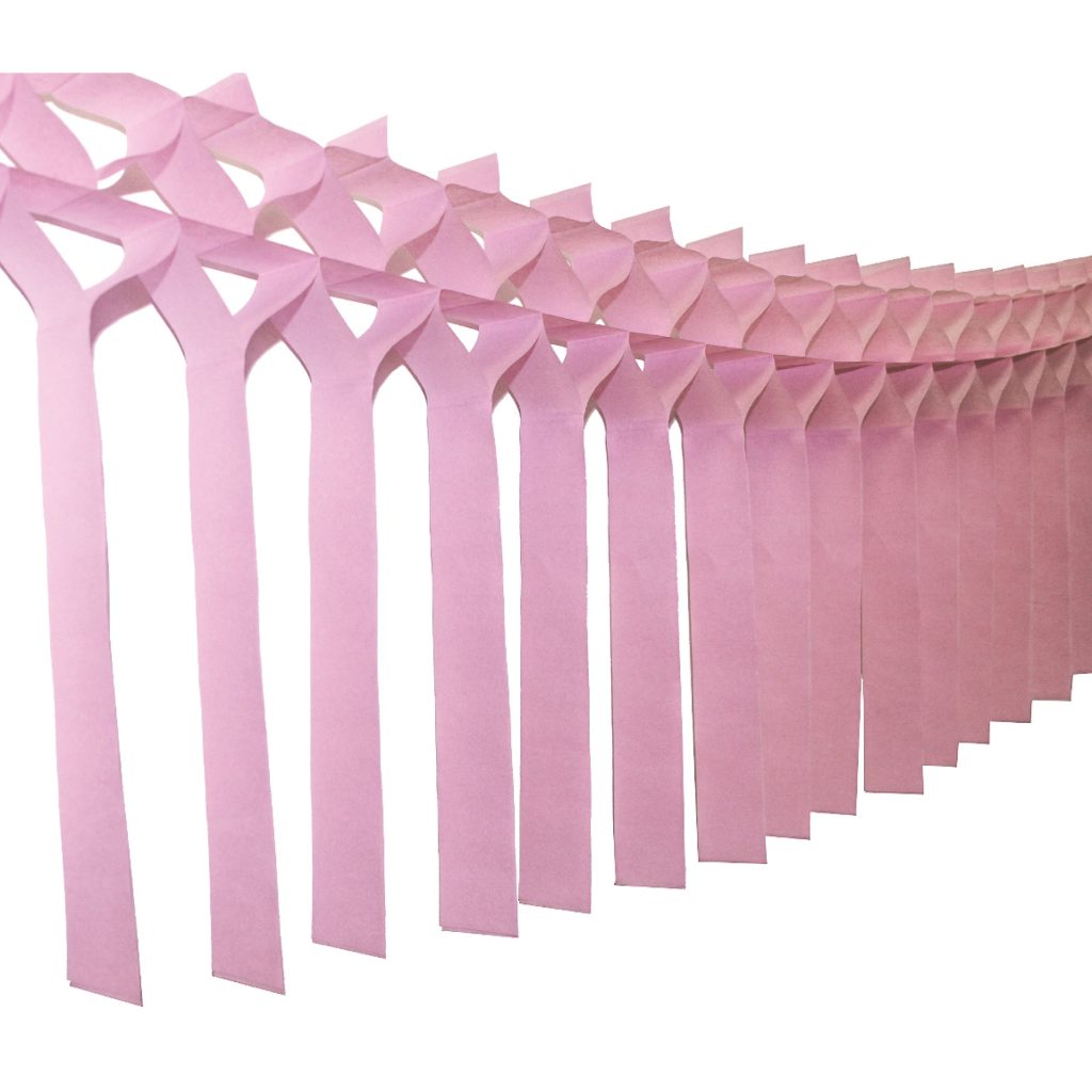 Pink Tissue Paper Streamer Garland 12ft