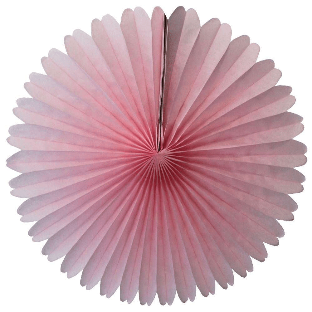 Light Pink Tissue Paper Fan 13in