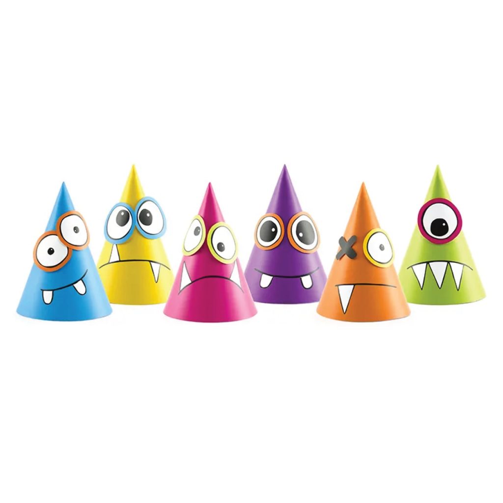 Little Monster Party Hats 6ct