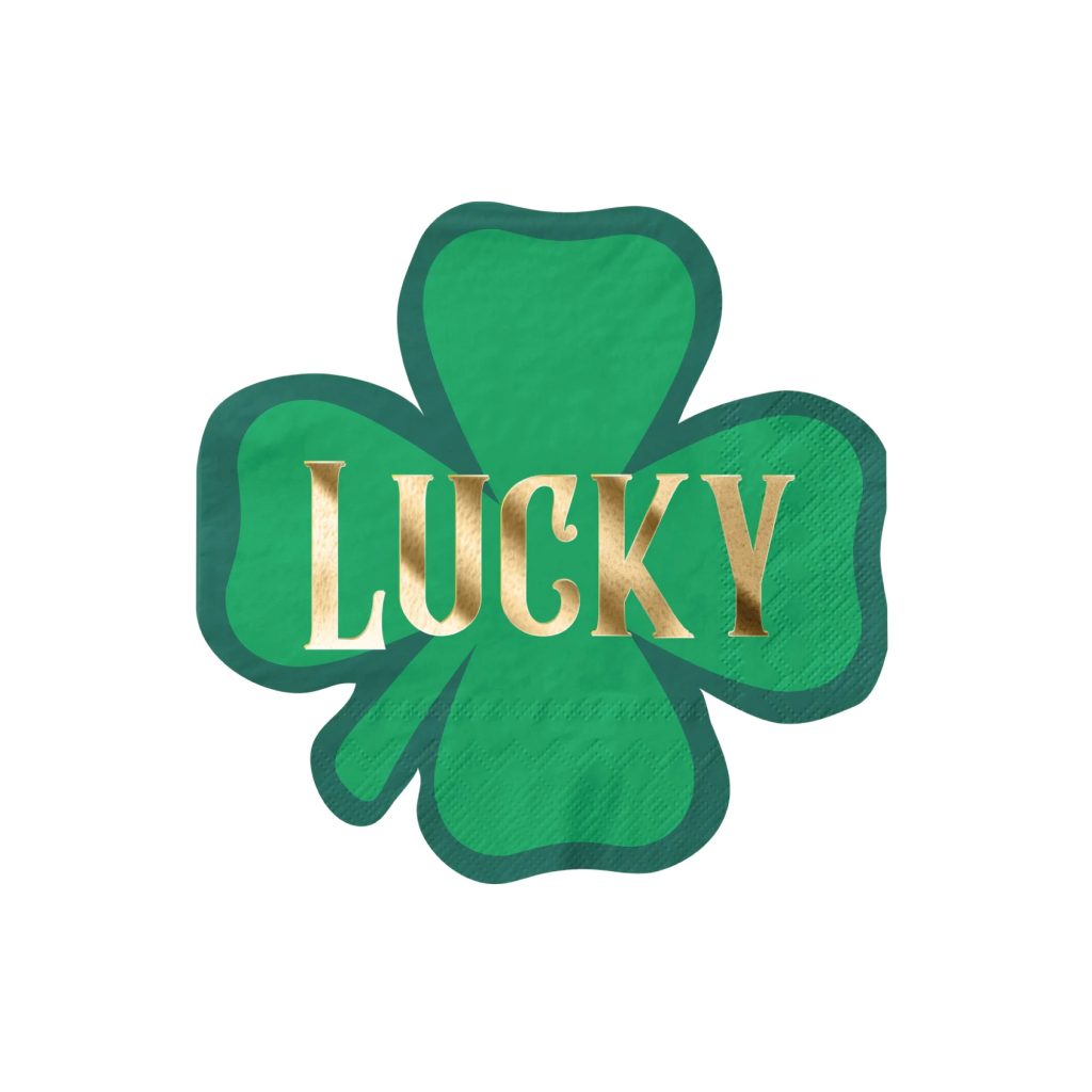 Lucky Clover St. Patrick’s Day Dessert Napkins 16ct