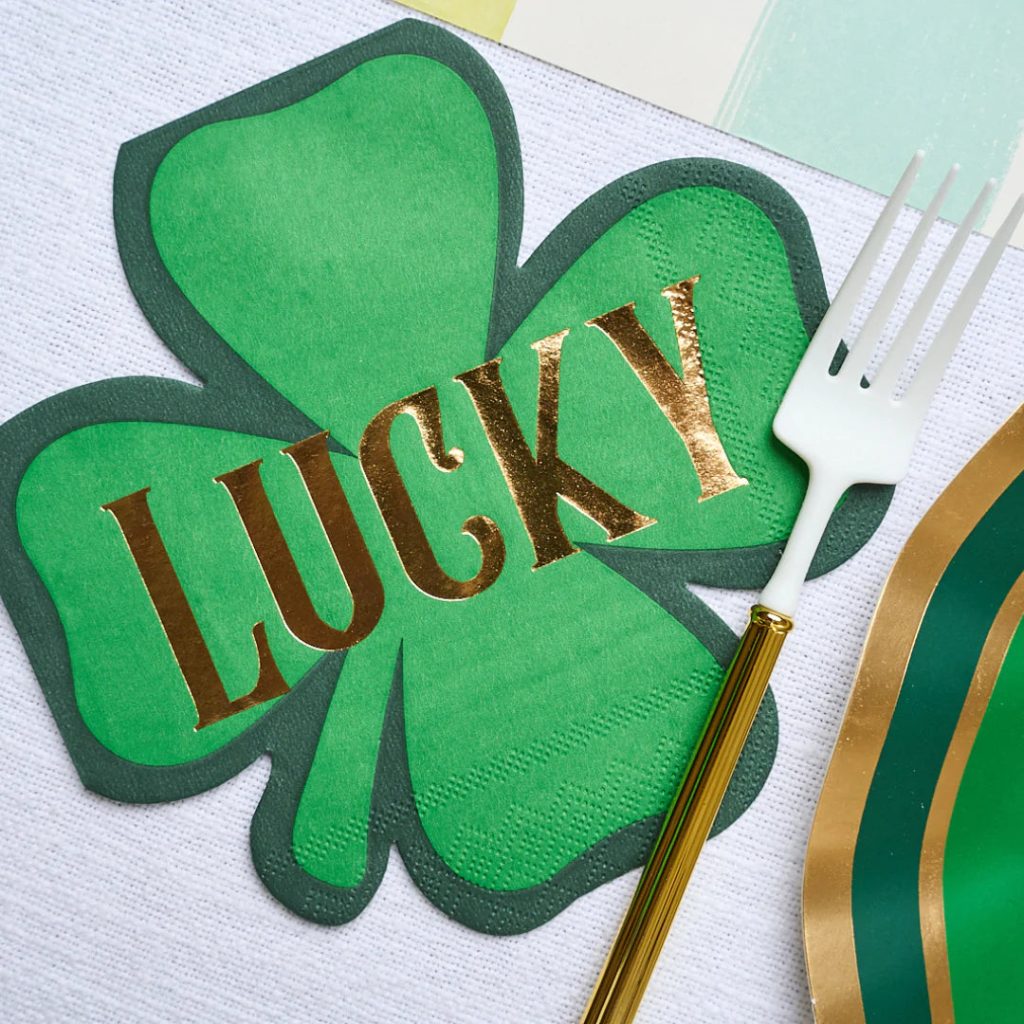 Lucky Clover St. Patrick’s Day Dessert Napkins 16ct