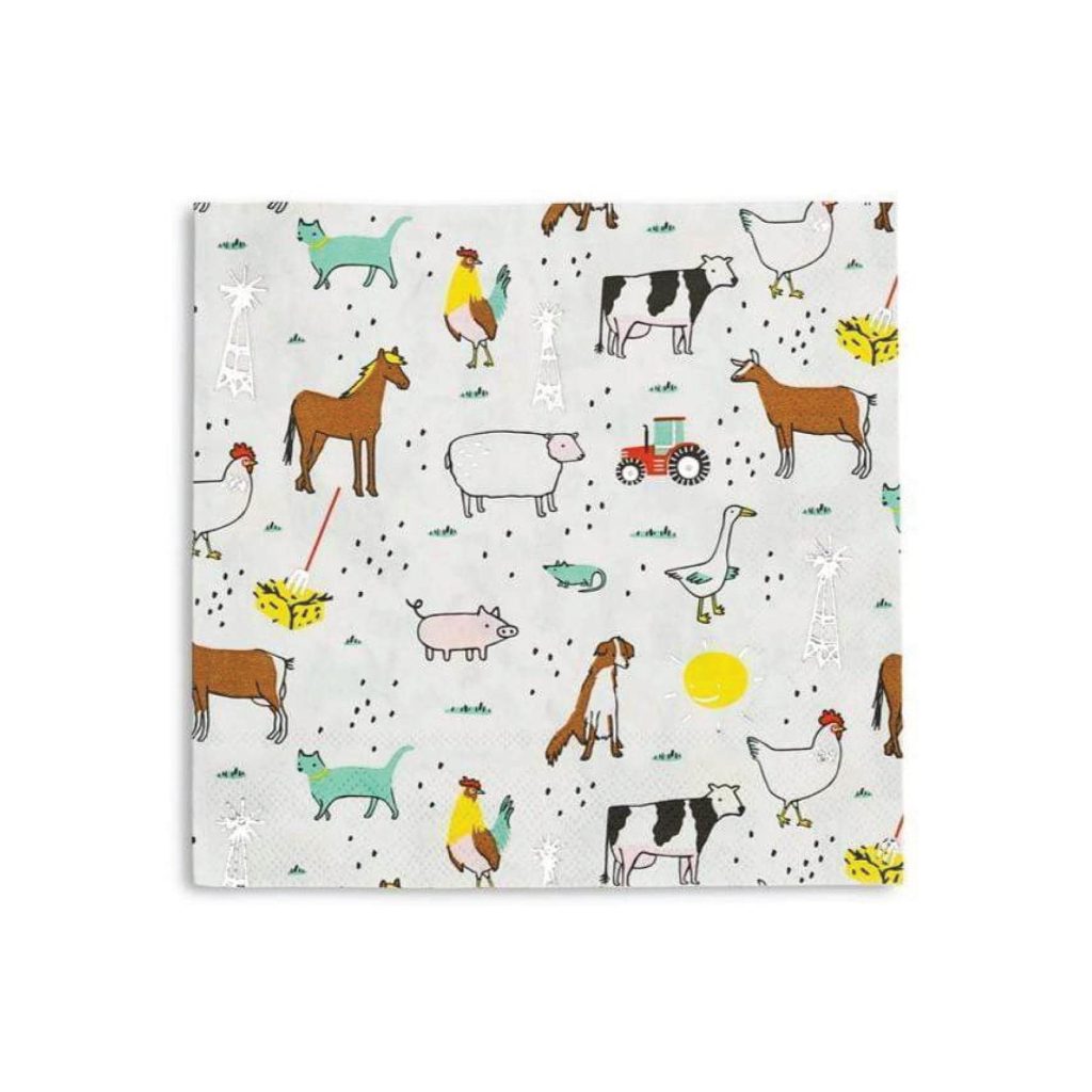 Farm Animals Lunch Napkins 16ct