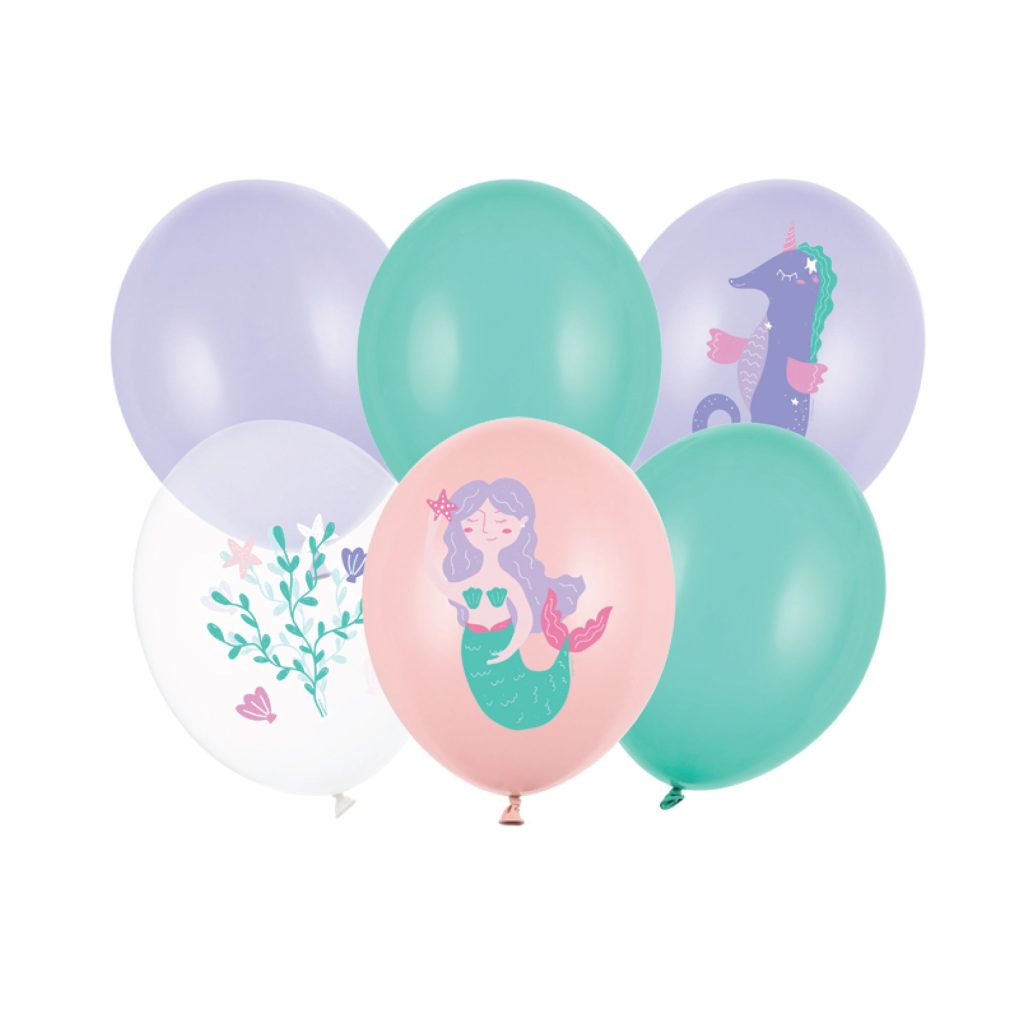 Mermaid Latex Balloon Bouquet 6ct