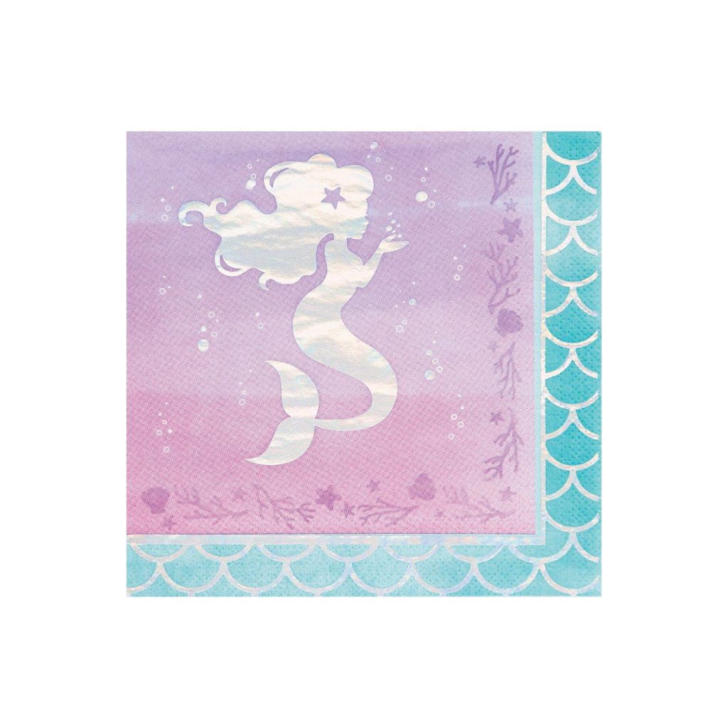 Shimmer Mermaid Lunch Napkins 16ct