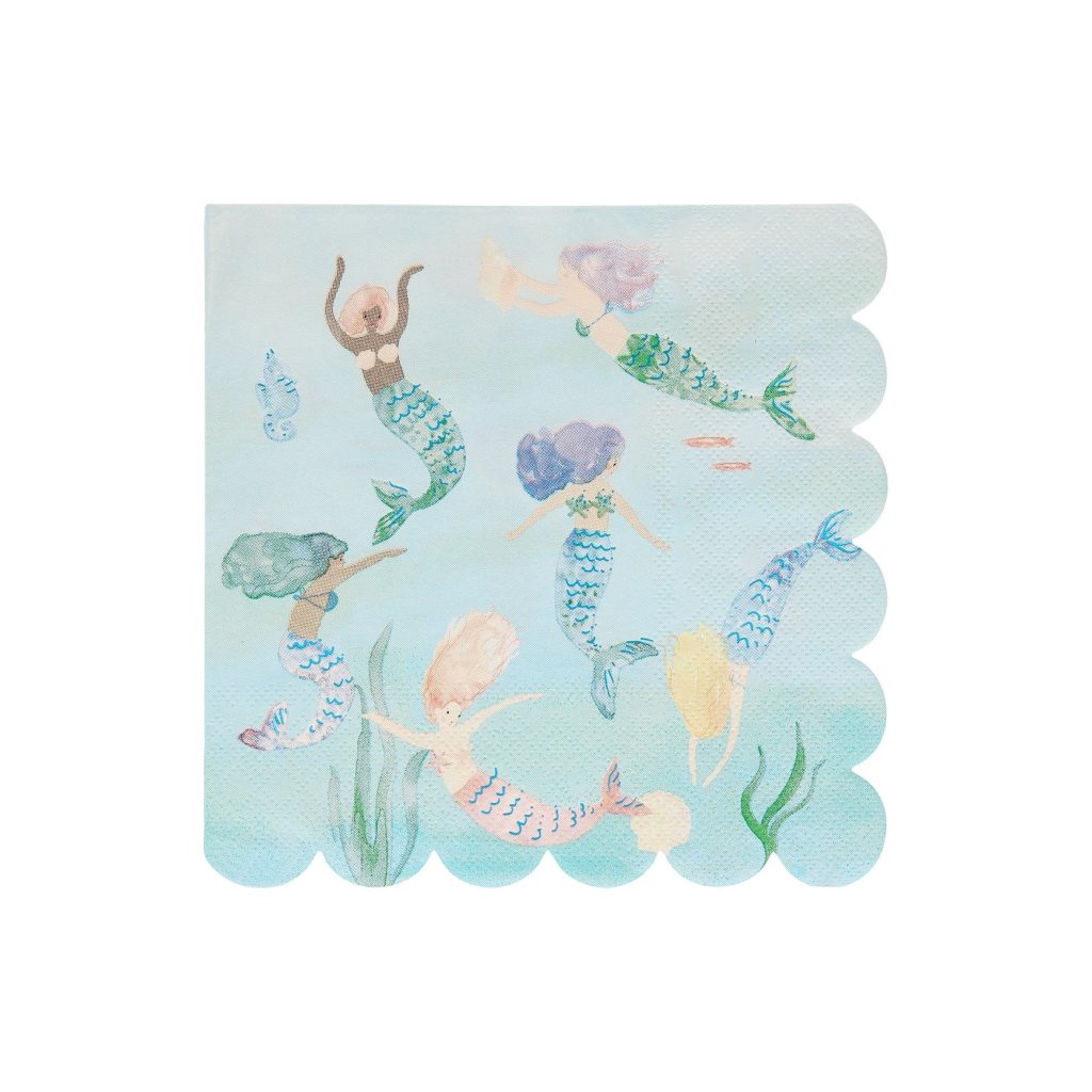 Mermaids Swimming Lunch Napkins 16ct