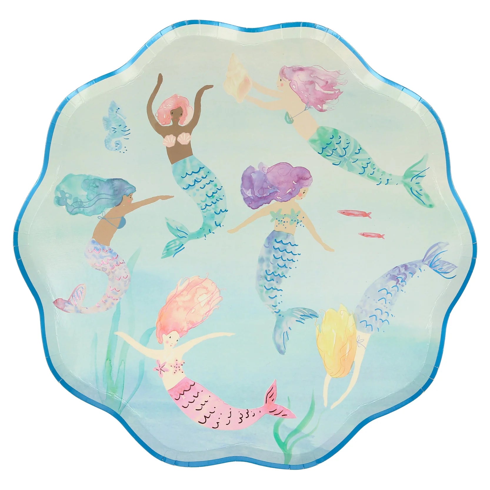 Mermaids Swimming Dinner Plates 8ct