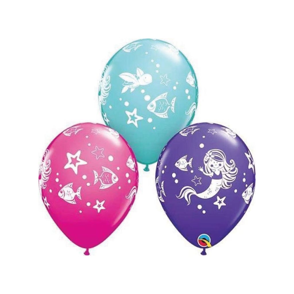 Merry Mermaid & Friends Latex Balloons 6ct