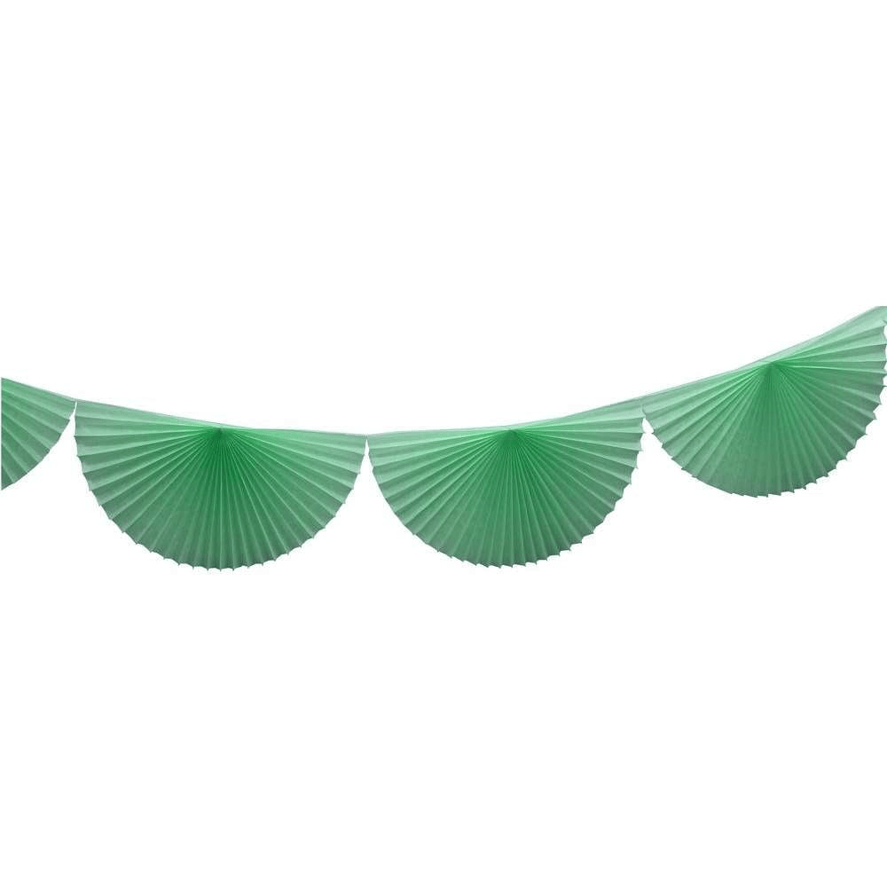 Mint Green Bunting Fan Garland 10ft