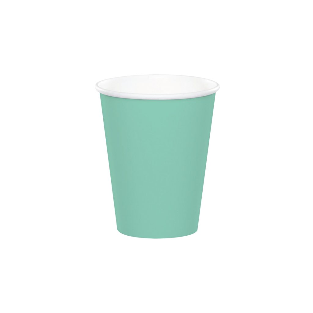 Mint Green Paper Cups 8ct