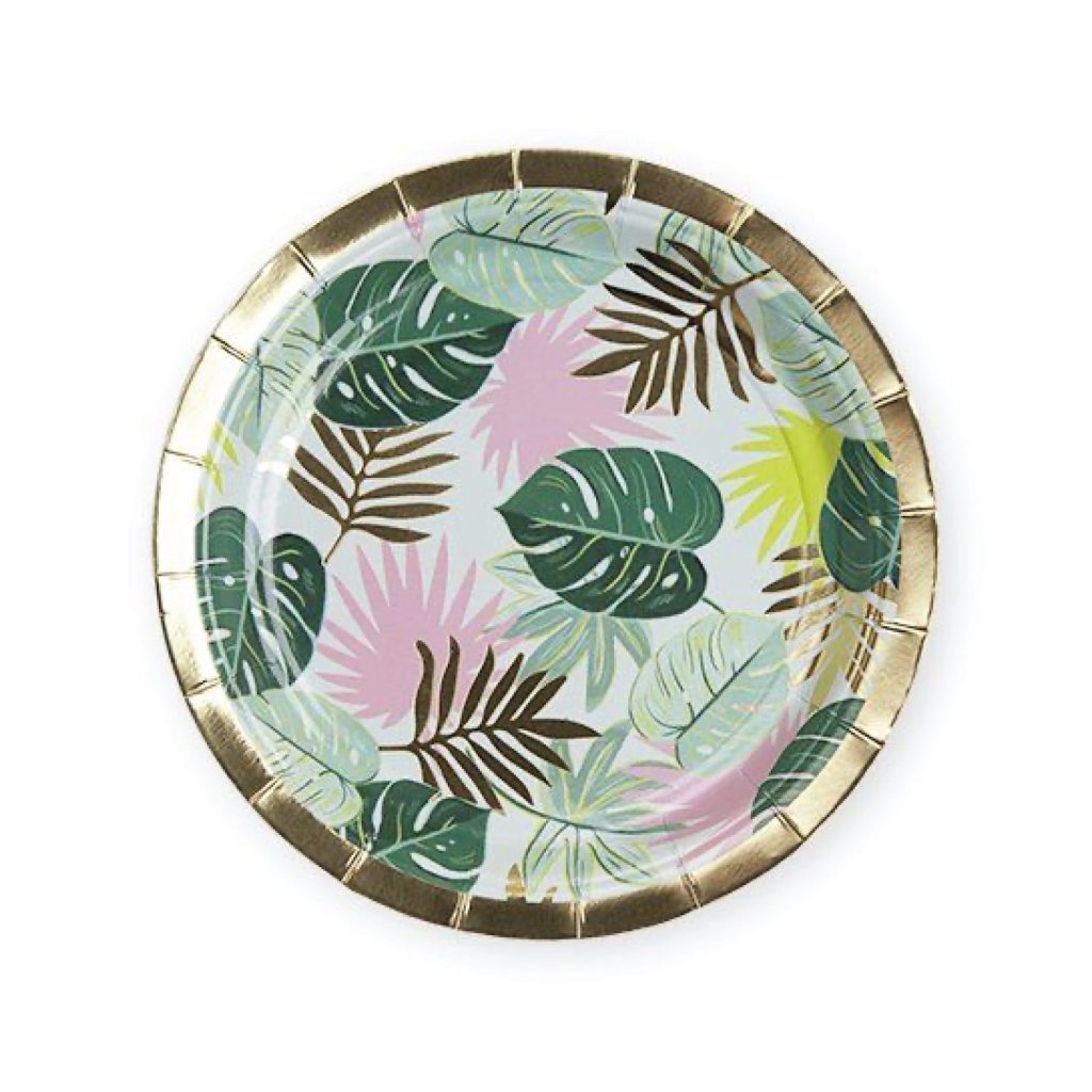 Monstera Tropical Dessert Plates 8ct