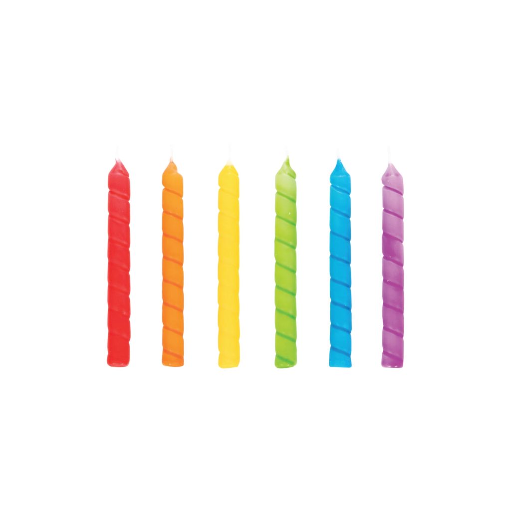 Rainbow Spiral Birthday Candles