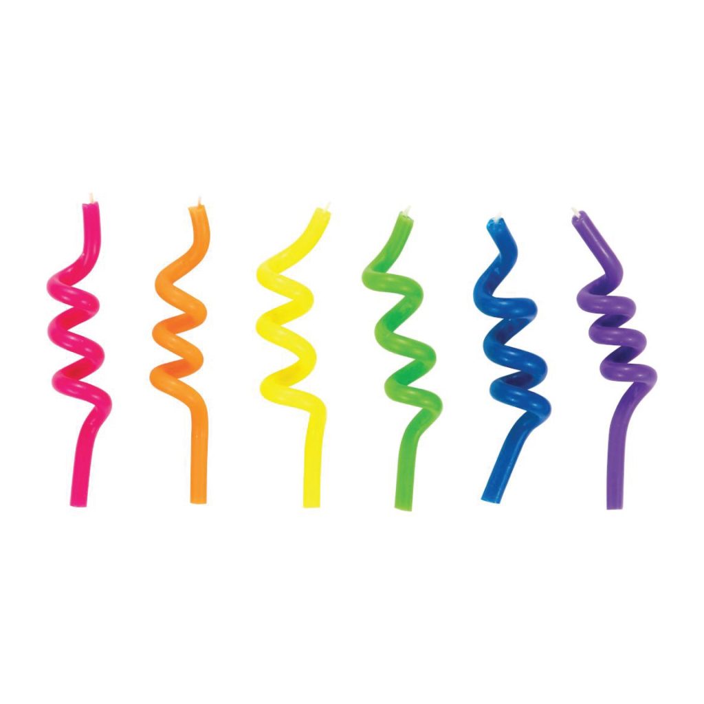 Multicolor Coil Birthday Candles