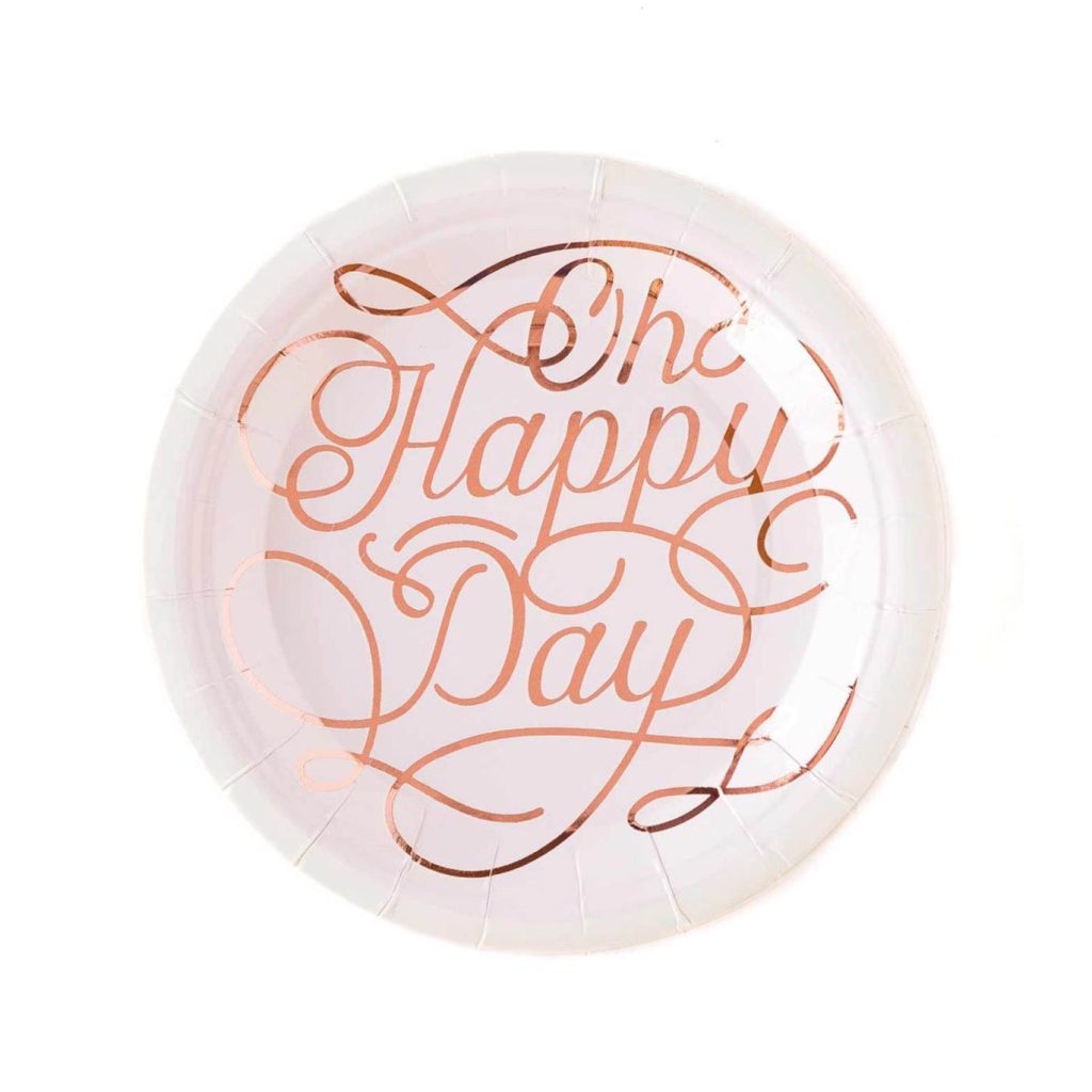 Pink Oh Happy Day Dessert Plates