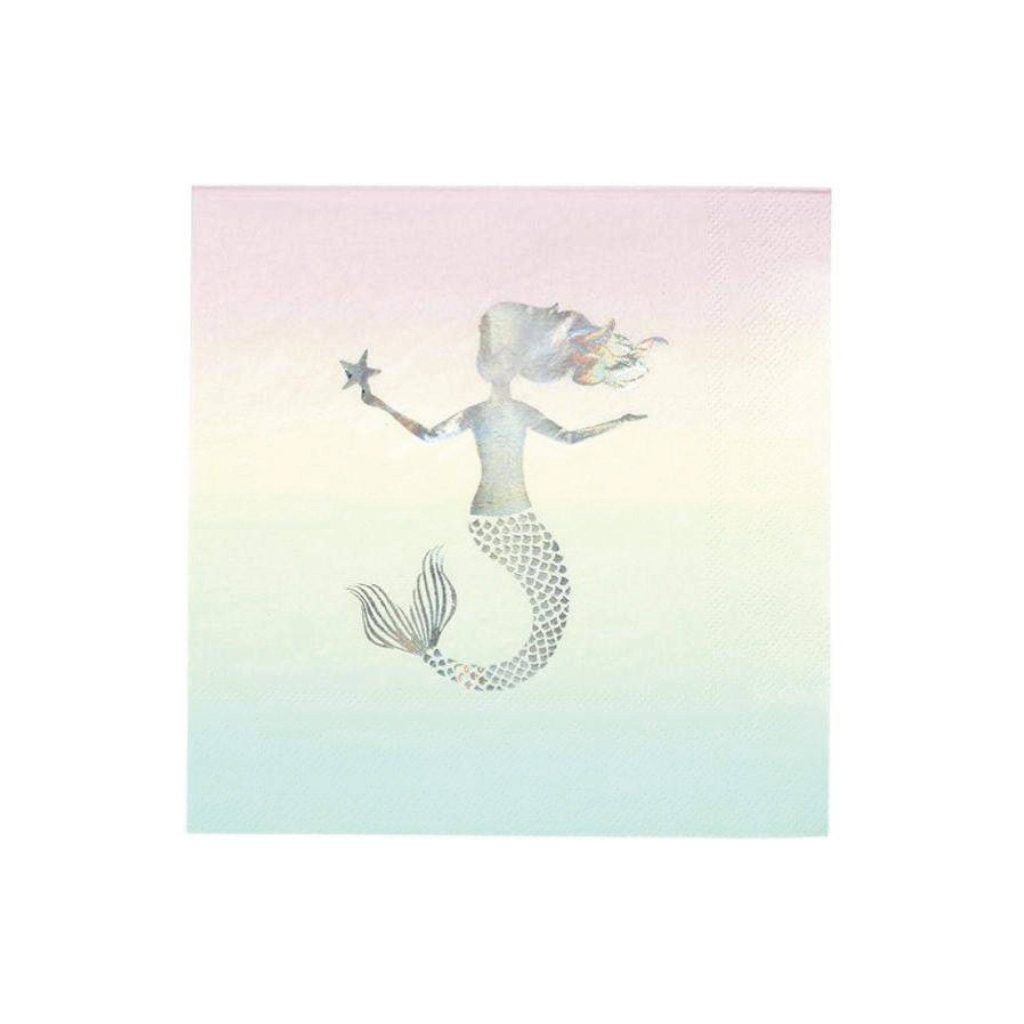 Pastel Ombre Mermaid Lunch Napkins 16ct