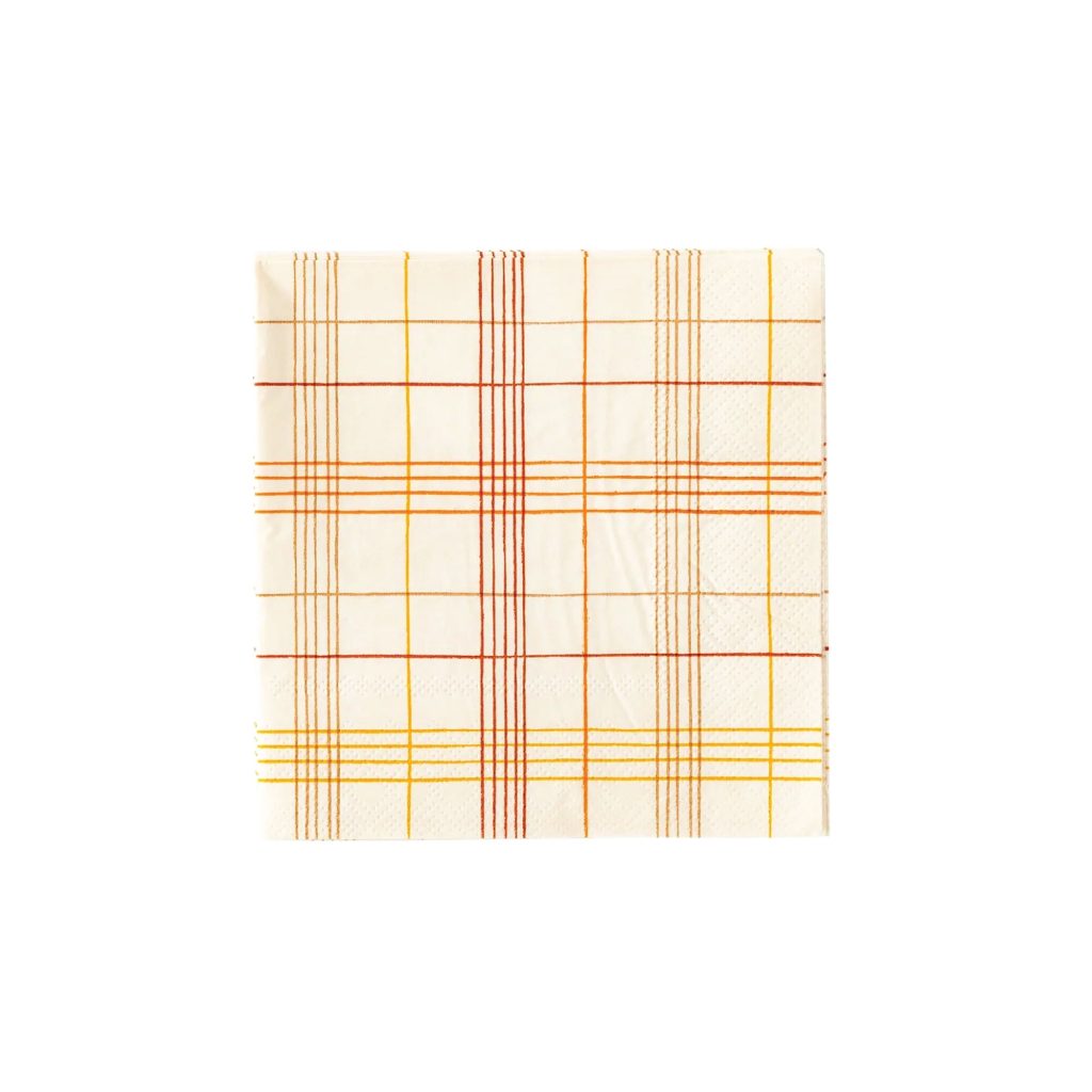 Fall Plaid Dessert Napkins 24ct