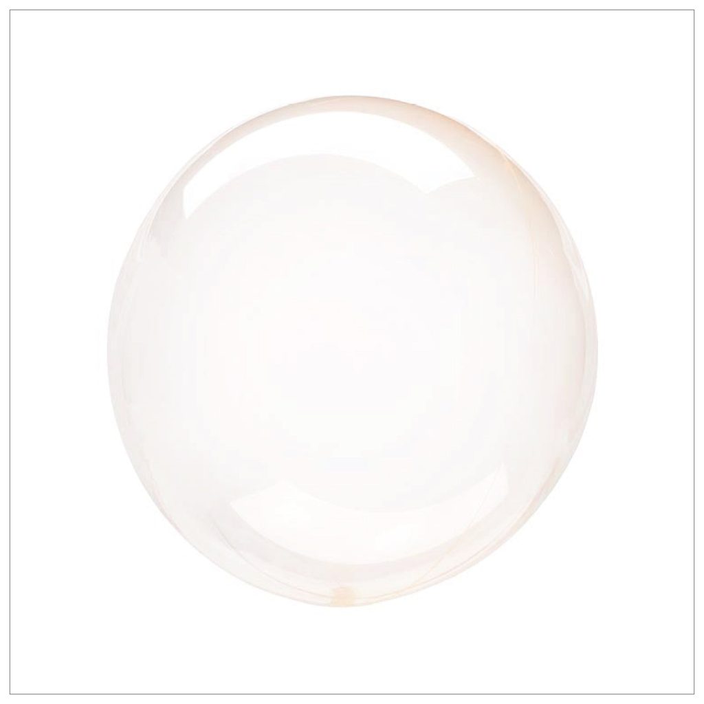 Clear Orange Round Balloon – Crystal Clearz 10in