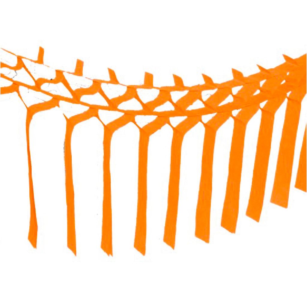 Orange Tissue Paper Streamer Garland 12ft