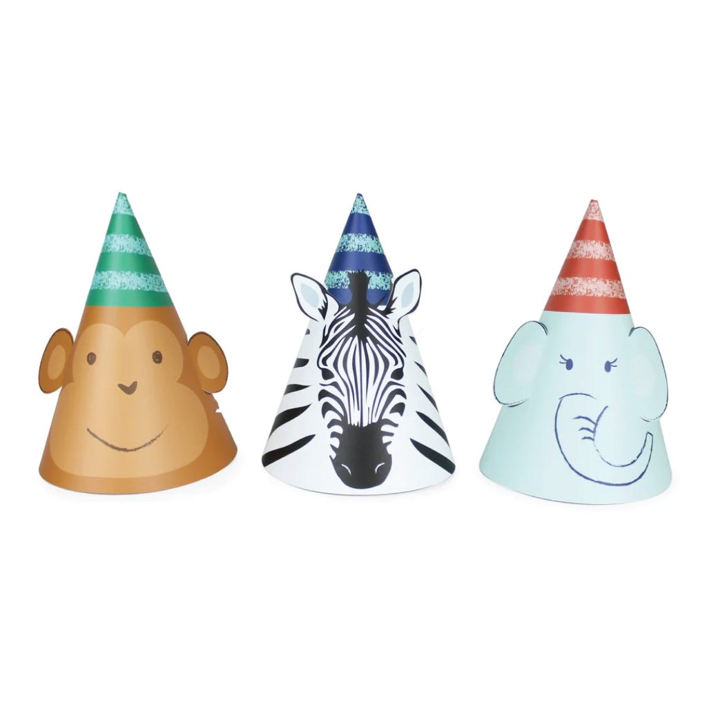 Safari Party Animals Party Hats 12ct