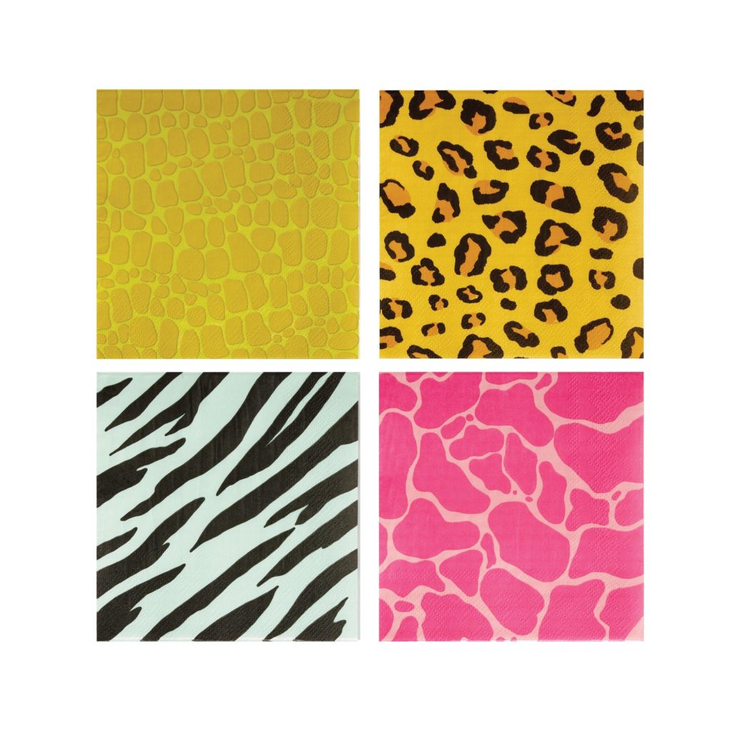 Party Animal Prints Dessert Napkins 20ct