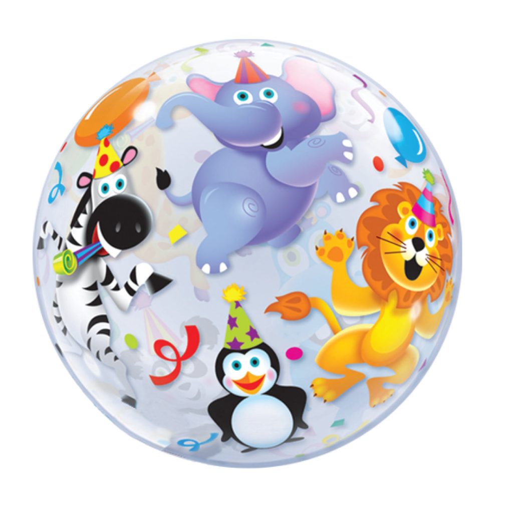 Party Animals Bubble Balloon 22″