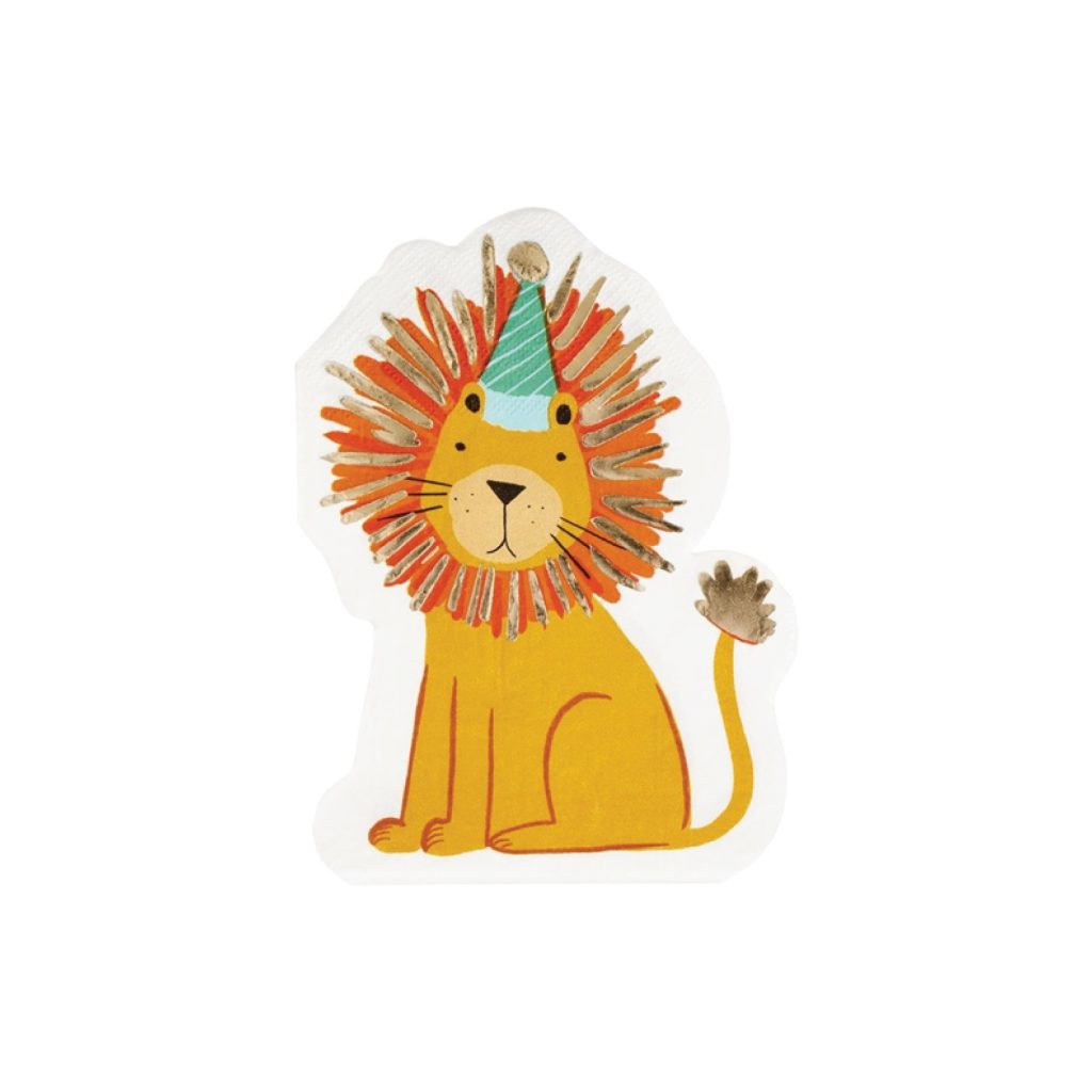 Lion Party Animal Birthday Dessert Napkins 20ct