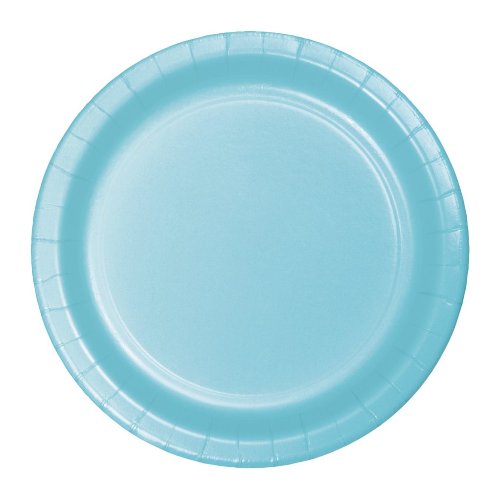 Pastel Light Blue Paper Lunch Plates 8ct