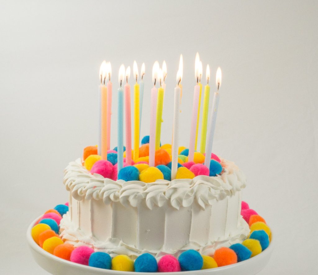 Tall Pastel Rainbow Glitter Birthday Candles