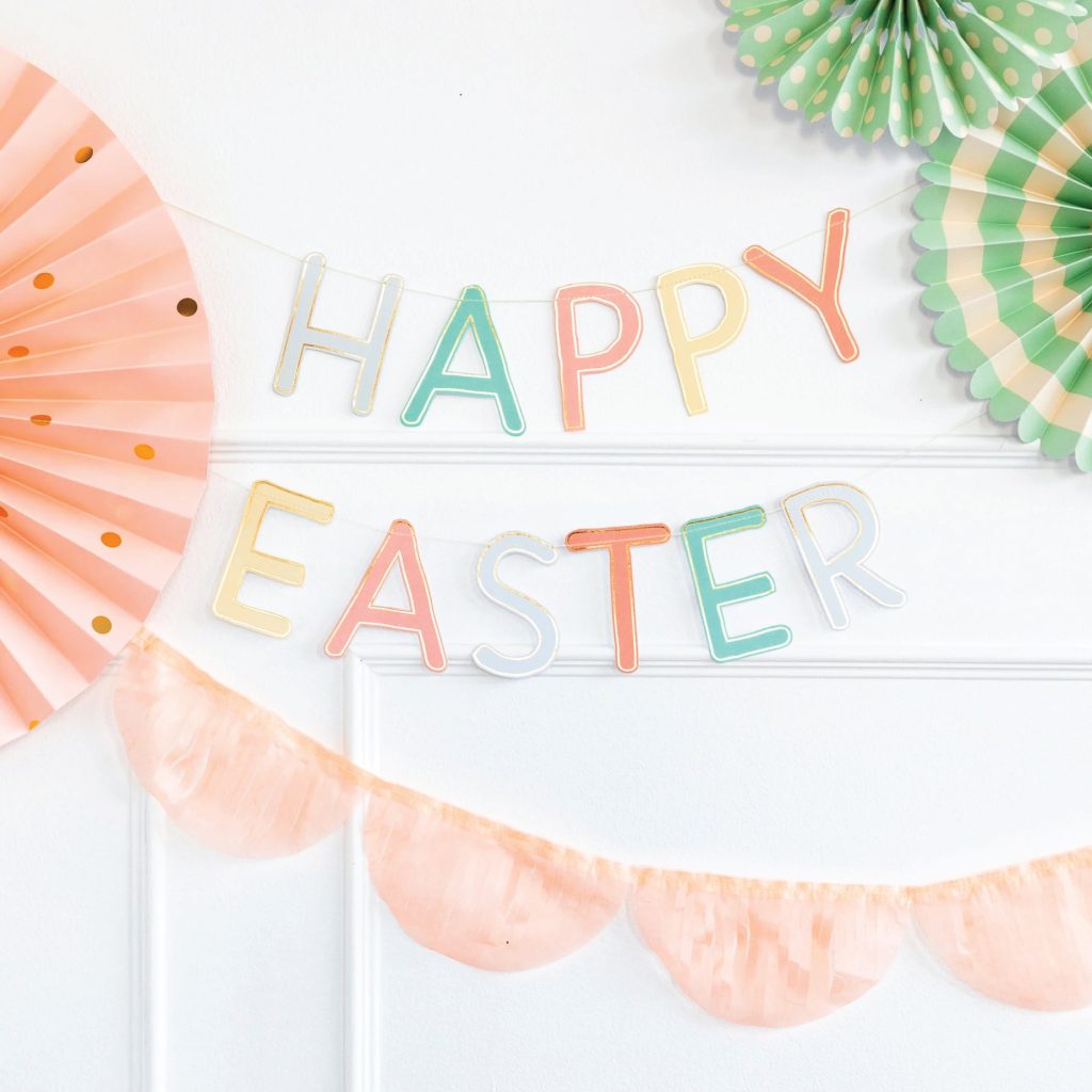 Pastel Happy Easter & Fringe Banner Set