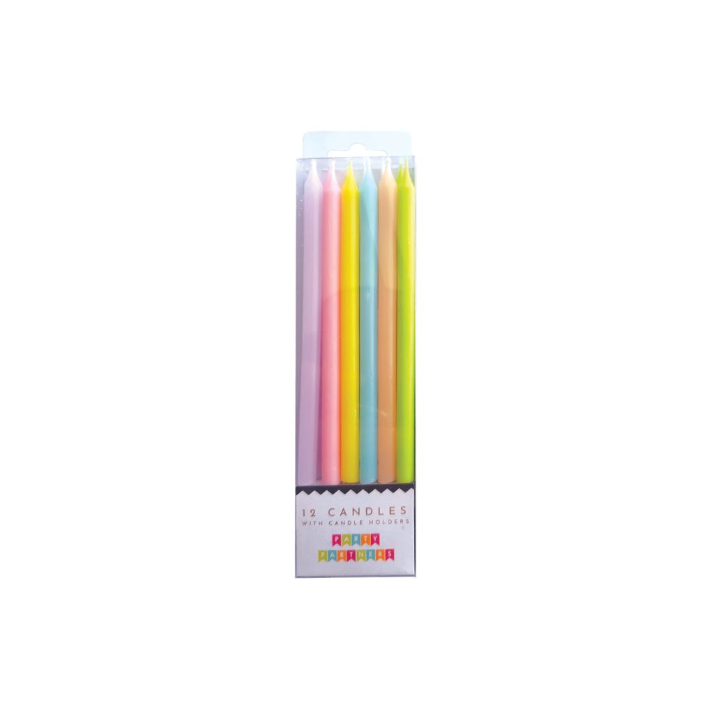 Pastel Rainbow Candles 12ct.