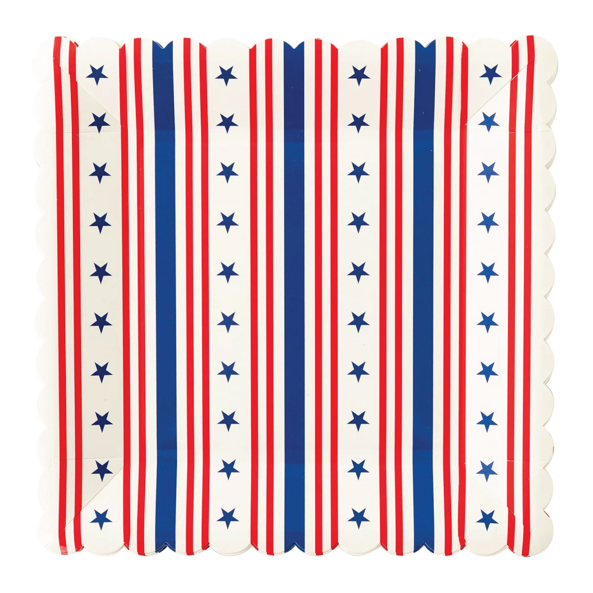 Patriotic Stars & Stripes Square Lunch Plates 8ct