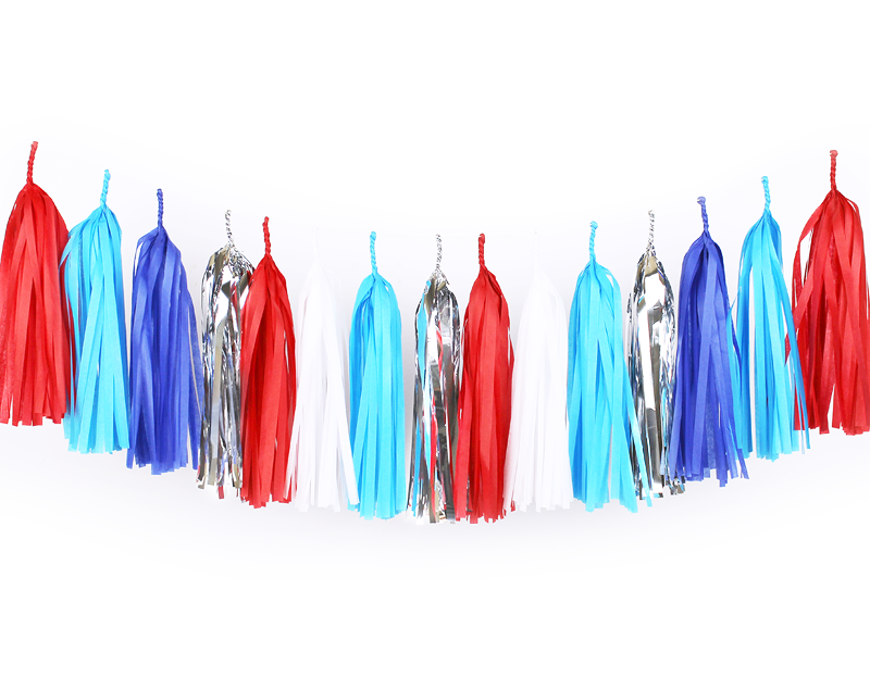 Patriotic Tissue Tassel Garland Kit