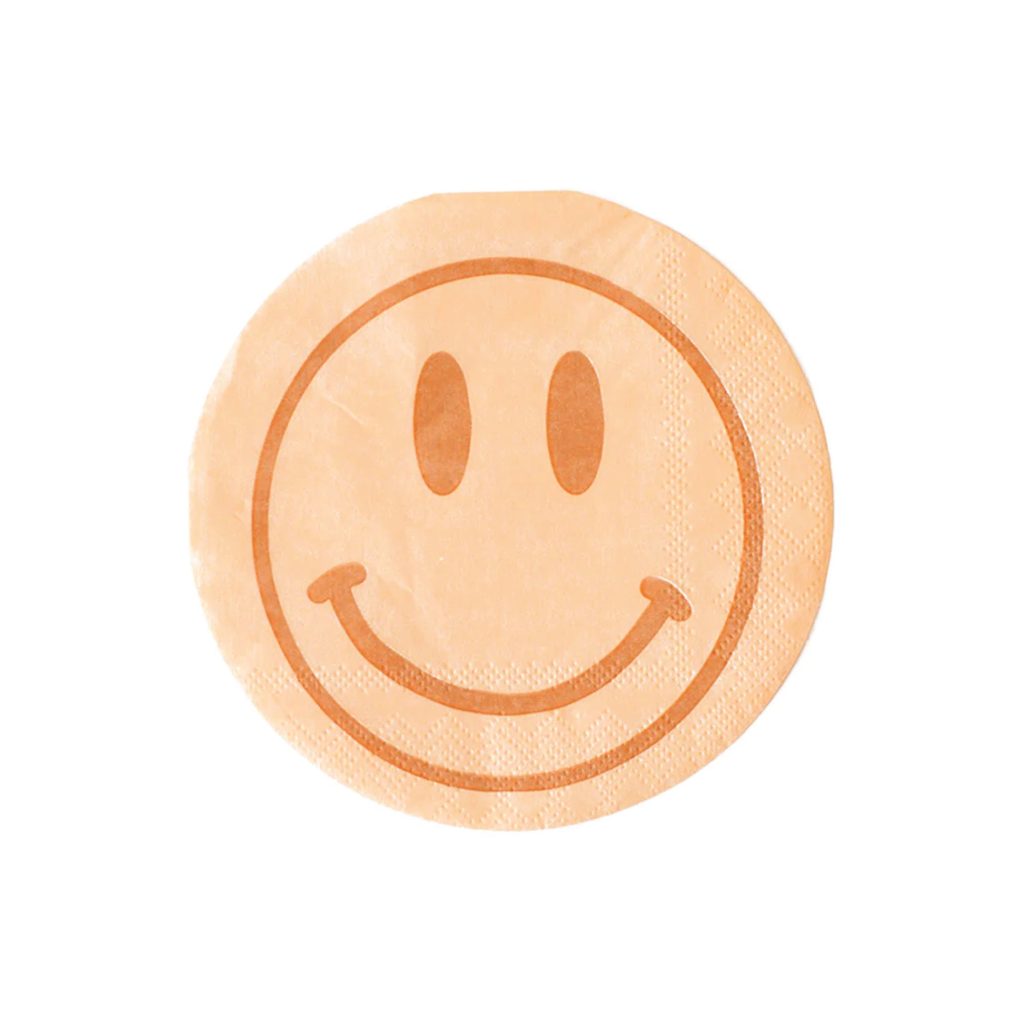 Peace & Love Smiley Dessert Napkins 20ct