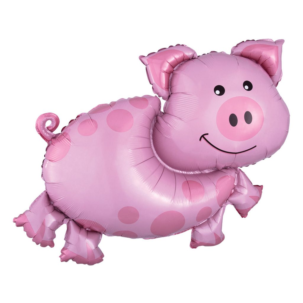 Jumbo Pig Shaped Foil Balloon