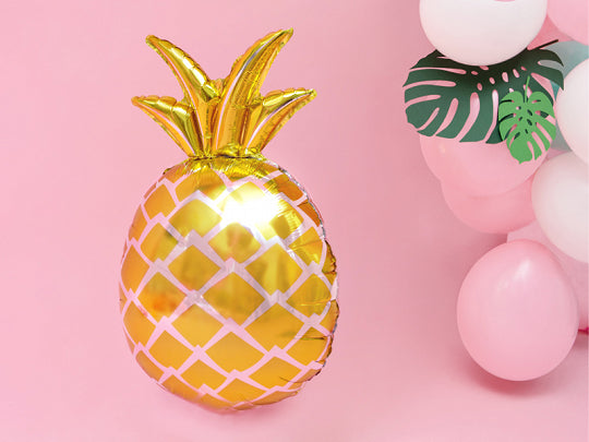 Metallic Gold Pineapple Foil Balloon 25in