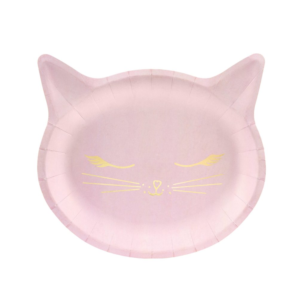 Pink Kitty Cat Lunch Plates 6ct