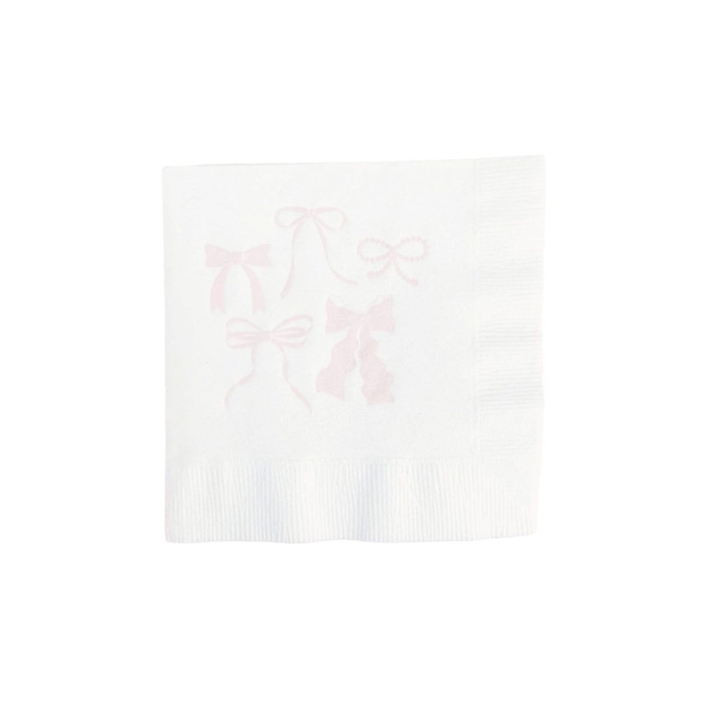 Pink Bows Dessert Napkins 20ct