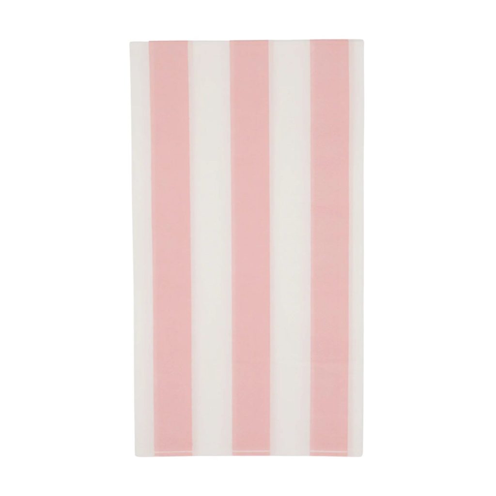 Light Pink Cabana Striped Paper Guest Towels 20ct