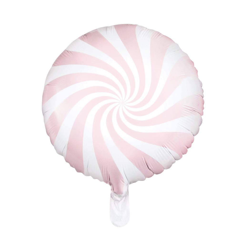 Light Pink Swirly Lollipop Foil Balloon 14in