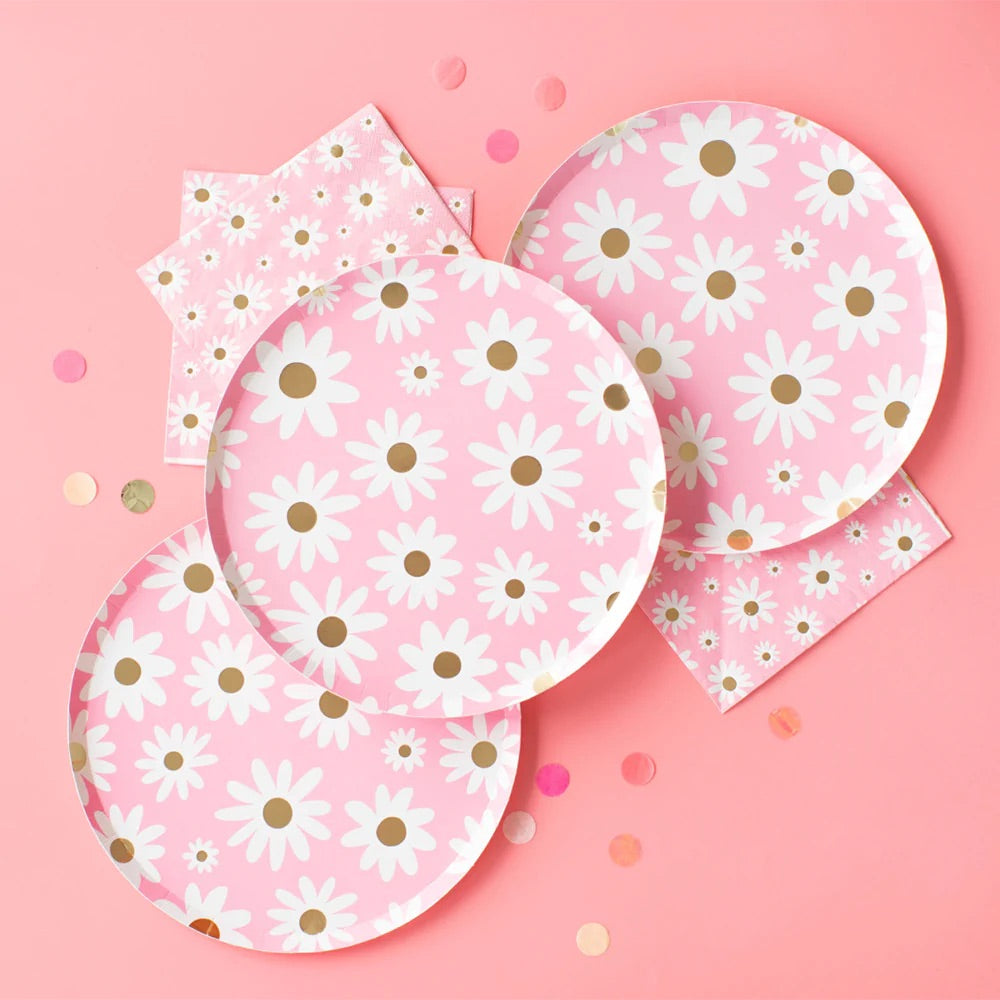 Groovy Pink Daisy Lunch Napkins 16ct