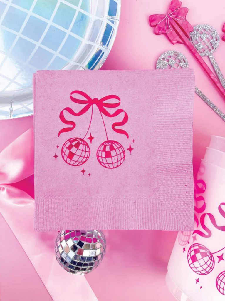 Disco Ball Cherries Dessert Napkins 20ct