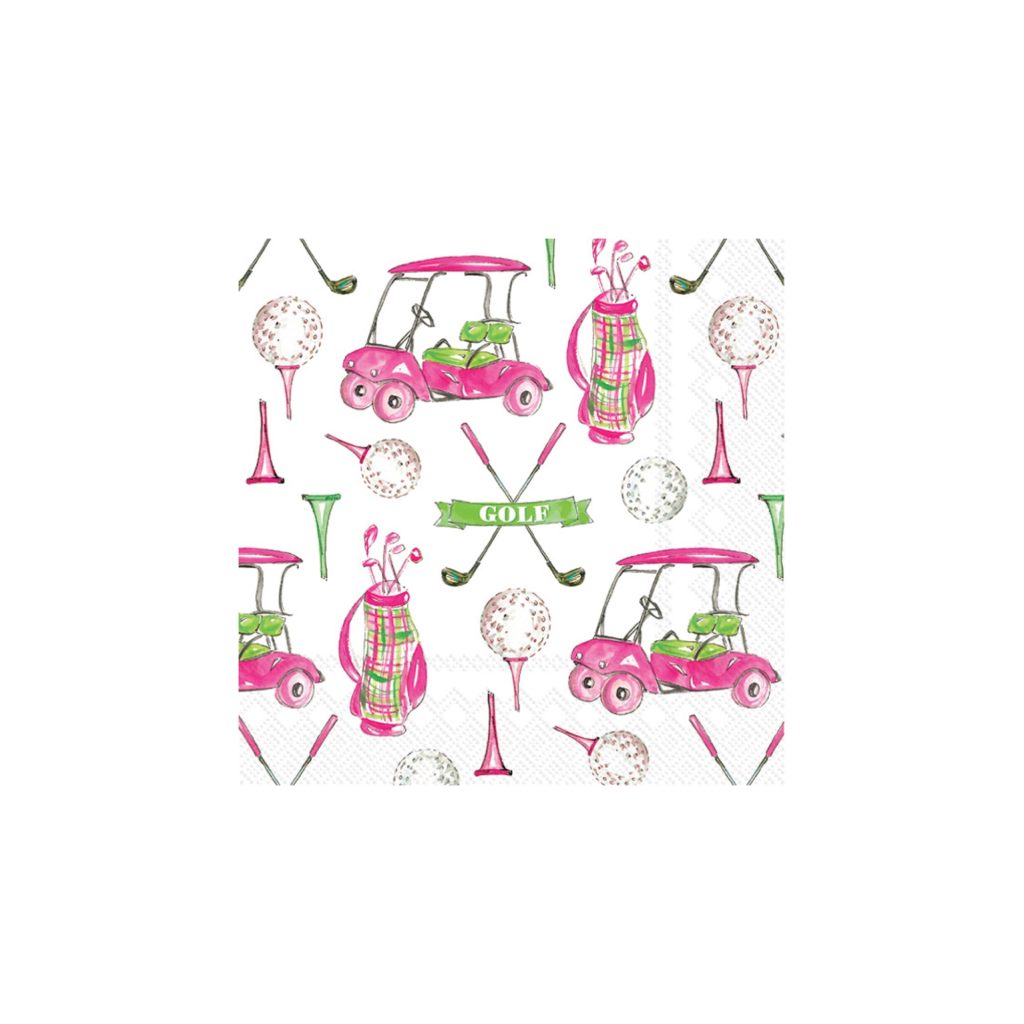 Pink Golf Gear Dessert Napkins 20ct