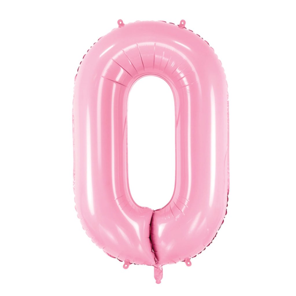 34″ Pink Number Balloon 0-9