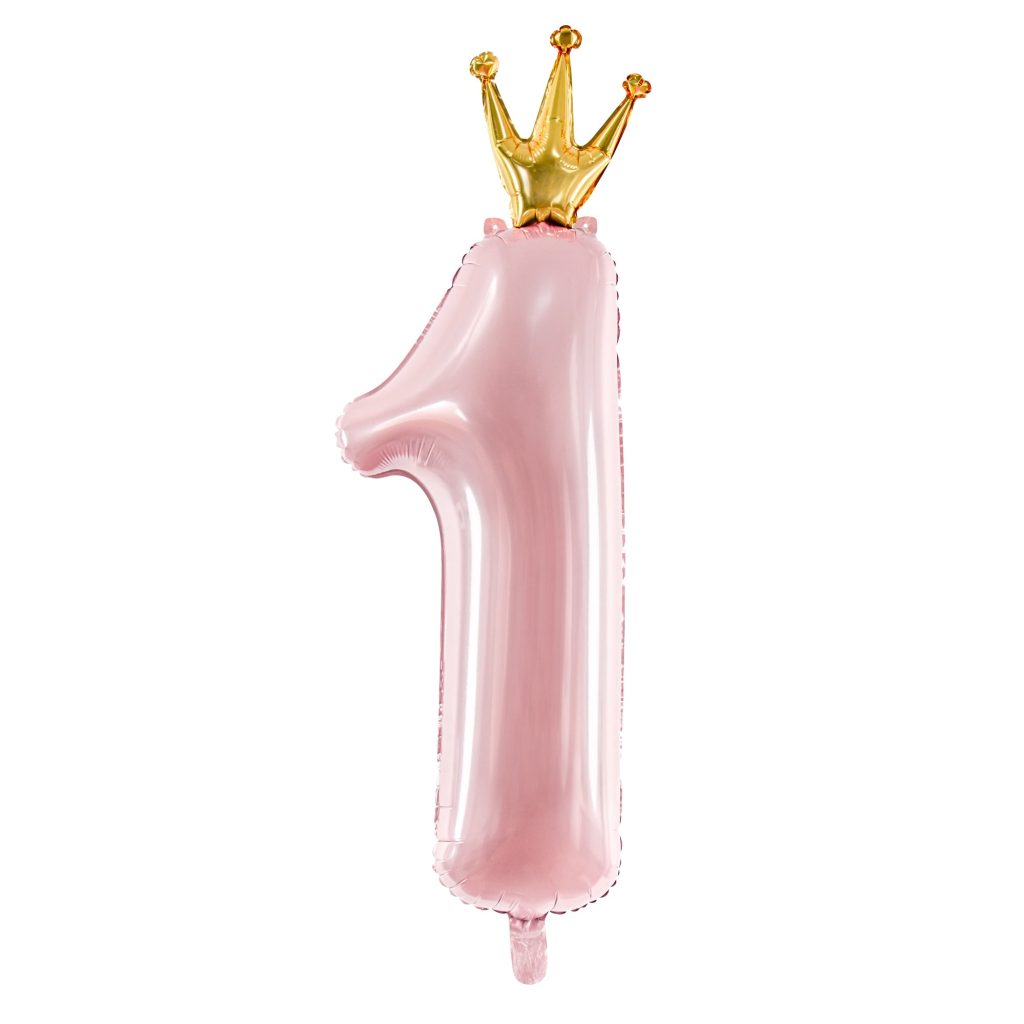 Princess Pink Foil Number 1 Balloon 35.5in