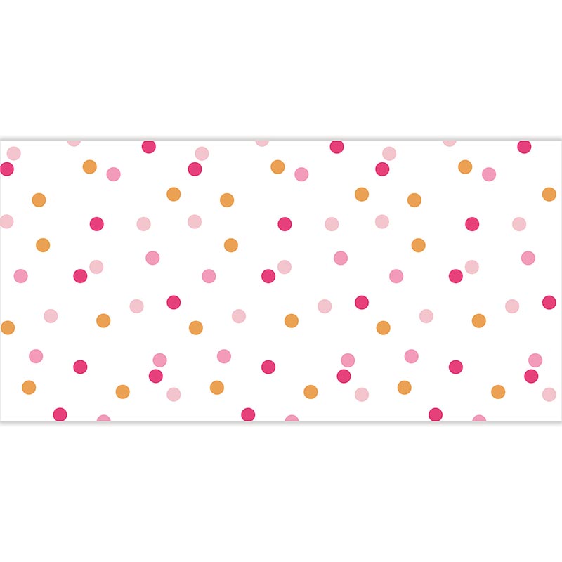 Pink & Orange Confetti Paper Table Runner 25ft