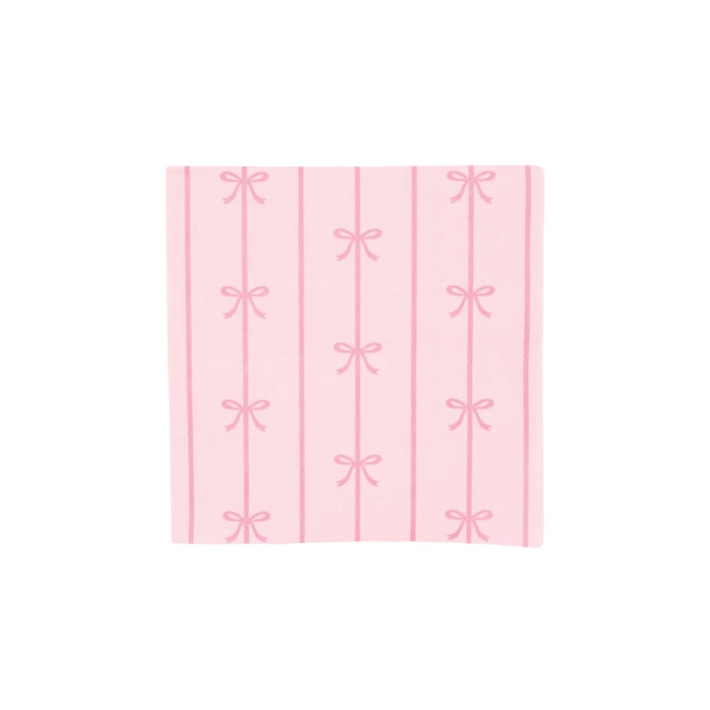 Signature Pink Bow Dessert Napkins 20ct