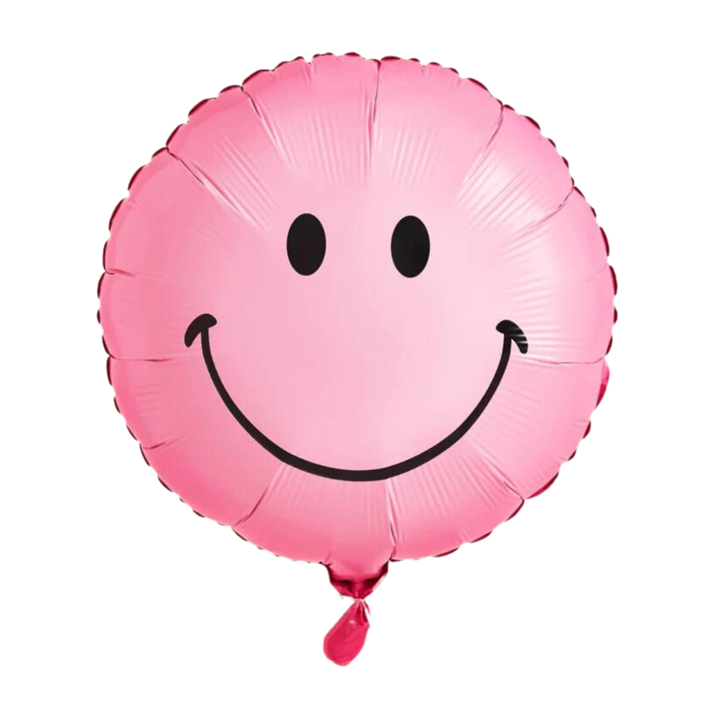 Pink Smiley Face Balloons 2ct