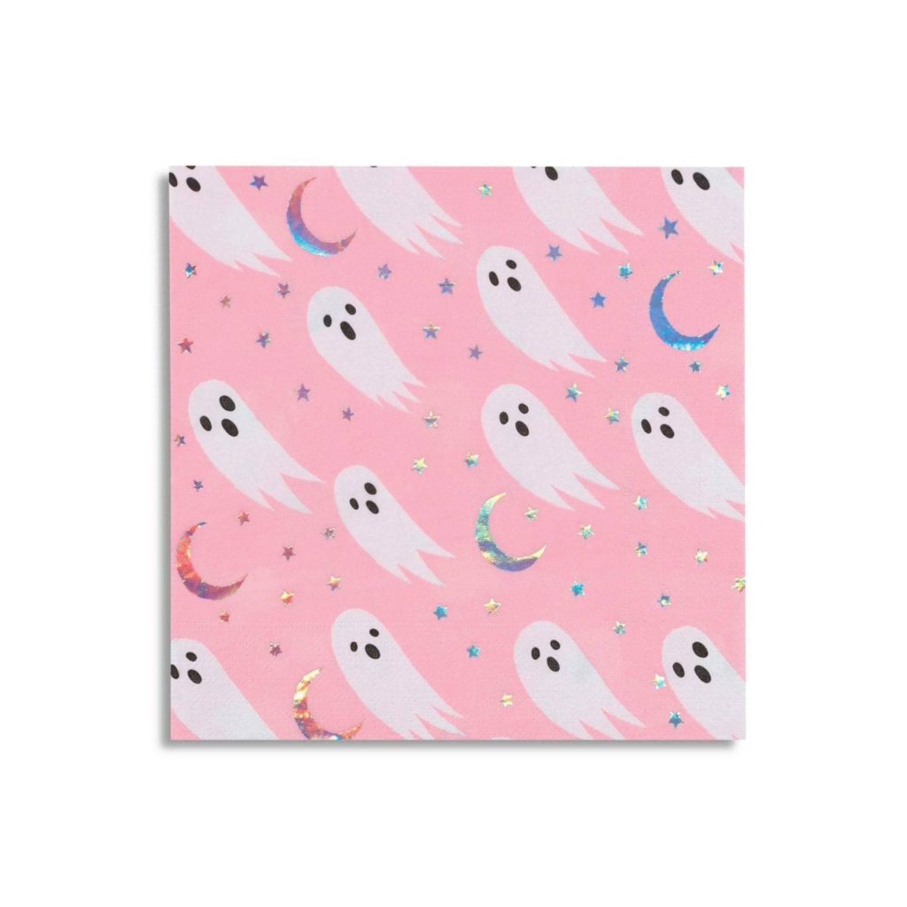 Pink Halloween Ghost Lunch Napkins 16ct