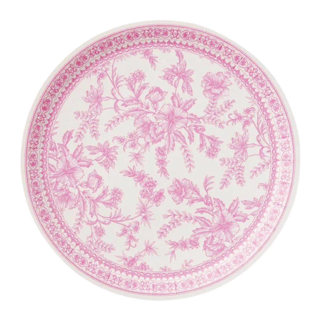 Pink Toile Lunch Plates 10ct