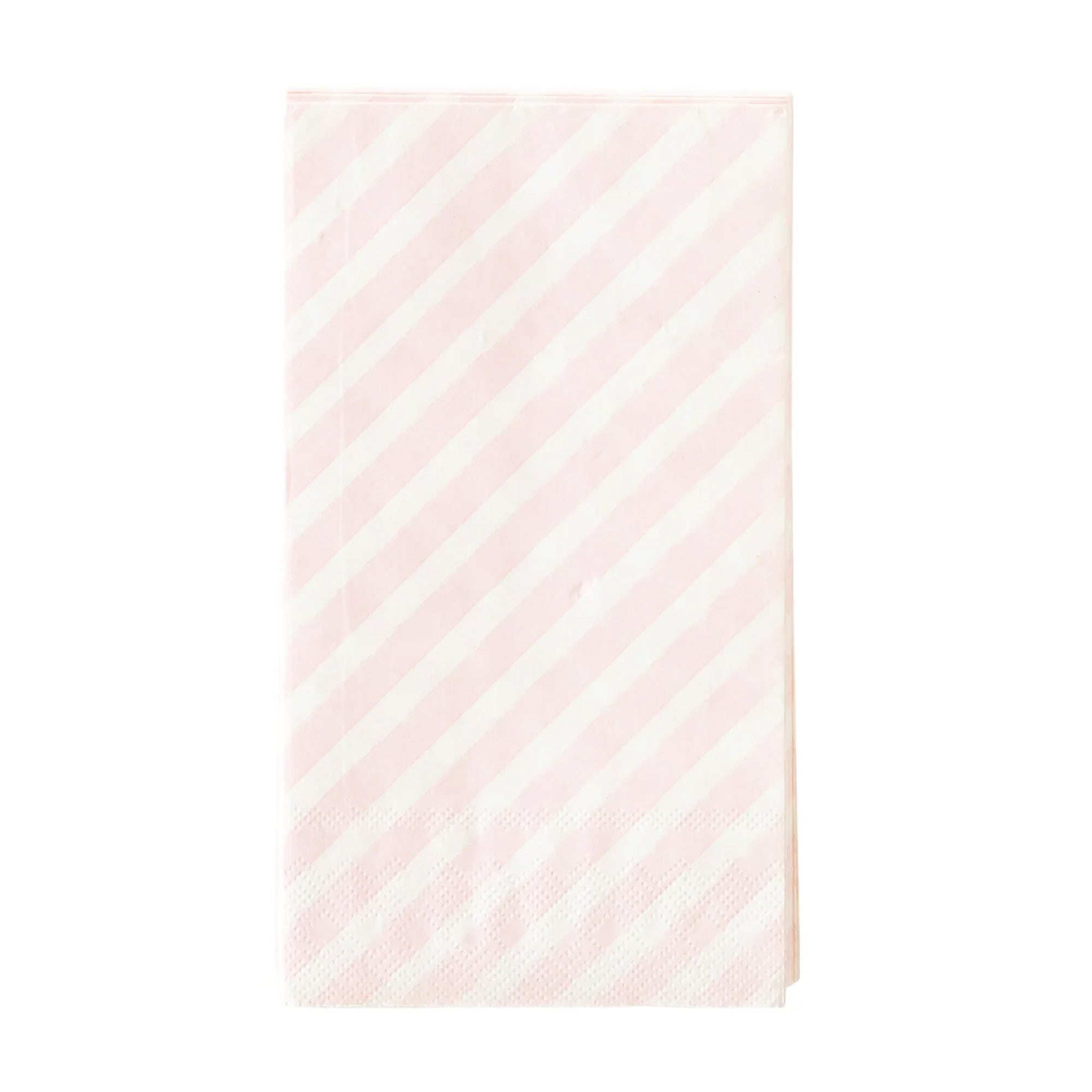 Light Pink Striped Paper Guest Towels 24ct